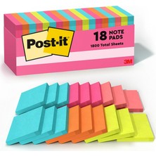 Gy Atelier Post-It Notes, 7,6 x 7,6 cm Kapstadt Collection, 18-Pads/dolap Pack, 100 Sheets/pad (654 18 Ctcp)