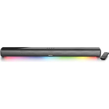 Gy Atelier SB-042 Soundbar - LED Aydınlatmalı Soundbar - HDMI (Arc) - Bluetooth - 2 x 20 Watt Rms - Ekolayzer - USB - Aux - Uzaktan Kumanda - Siyah