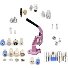 Gy Atelier Tulumba Presi (Açık Pembe) Kuş Gözü Çıt Çıt Rivet Çakma Düğme Kaplama (13 Kalıplı Büyük Set)