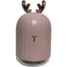 Gy Atelier H1 Sevimli Geyik Mini 220ML Hava Nemlendirici Buhar Makinesi ve Aroma Difüzörü Pembe
