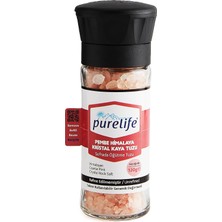 Gy Atelier Himalaya Tuzu Pembe Granül Seramik Değirmenli Cam 120GR | Gurme Kristal Kaya Tuzu | Rafine Edilmemiş Mineralli Doğal Tuz | Tekrar Kullanılabilir Ambalaj | Iz Bırakmayan Sürdürülebilir Etiket