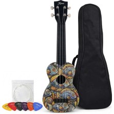 Gy Atelier Soprano Ukulele Balık Desenli Kapak