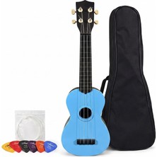 Gy Atelier Soprano Ukulele, 4 Telli, Mavi Renk, Klasik Hawaii Gitar Stili, Başlangıç Seviyesi Müzik Aleti