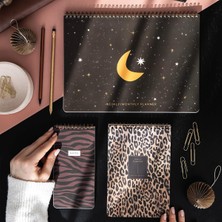 Gy Atelier A4 Haftalık ve Günlük 3'lü Masaüstü Süresiz Planlayıcı Set – Leopar