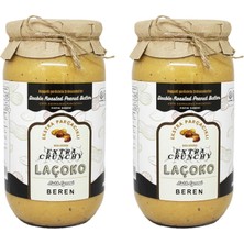 Gy Atelier Laçoko 2 kg Isme Özel Şekersiz, Katkısız, Glutensiz, Vegan, Doğal Çifte Kavrulmuş Parçacıklı Extra Crunchy Fıstık Ezmesi
