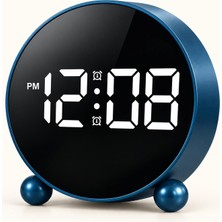 Gy Atelier Dijital LED Alarm Saat, Ekranlı Masa ve Başucu Saati, HL-8895 (Mavi)