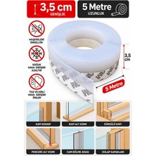 Gy Atelier 5 Metre Şeffaf Kapı Altı Izolasyon Bandı Kendinden Yapışkanlı Kapı Pencere Toz Soğuk Hava ve Haşere Önleyici Bant