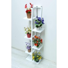 Gy Atelier Metal Gövdeli Ahşap 6 Raflı Saksılık