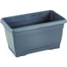 Gy Atelier V610 Villa Balkon Saksı Tabaklı 32CM, 6 Litre Antrasit