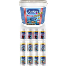 Gy Atelier Protein Garlic Malawi Ciklet 2.4kg Pro Chips Kova Balık Yemi,betta-Goldy Mix-Tropikal- 4X125ML
