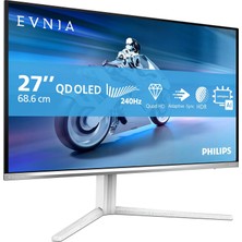Gy Atelier Evnia 27M2N6501L 27 240Hz 0.03MS Pivot Qd-Oled Yükseklik Ayarlı Amb Beyaz Gaming Monitör