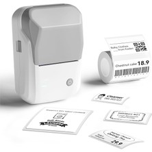Gy Atelier Bluetooth Termal Etiket Yazıcısı - Yüksek Kaliteli Baskı, Kargo Etiket Yazıcısı, 20-50MM Kağıt Boyutu Desteği, Uygulama ile Kontrol, Tüm Cihazlarla Uyumlu, Ev Ofis Için Barkod Etiket Yazıcı Makinesi