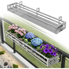 Gy Atelier Ayarlanabilir Kancalı Bu Balkon Saksısı Standı, Saksıları Pencereye, Terasta Veya Bahçeye Asmak Için Idealdir