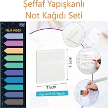 Gy Atelier Şeffaf Yapışkanlı Not Kağıdı Seti, 75X75MM, 50 Yaprak, 10 Renk