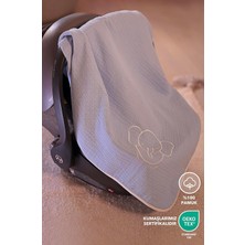 Gy Atelier Bebek PIKE/BATTANIYE,%100 Pamuk 4 Kat Müslin-Nakış Detaylı (Mavi)