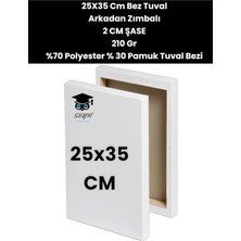 Gy Atelier 25X35 cm Bez Tuval Arkadan Zımbalı 2 cm Şase 210 Gr%70 Polyester% 30 Pamuk Tuval Bezi