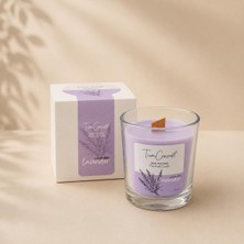 Gy Atelier Kokulu Mum - 150 gr Ahşap Fitilli Kokulu Mum |%100 Doğal Soya Mumu | Özel Hediye Kutulu | Parafinsiz Saf Soya Wax (Lavanta)