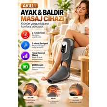 Gy Atelier Akıllı Ayak ve Baldır Masaj Cihazı, Hava Basınçlı Masaj ve Isıtma Özellikli, 3 Masaj Modu, 3 Isı Seviyesi, 2000 Mah Şarjlı Batarya, Dijital Ekran, Type-C Şarj Amg-47