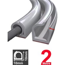 Gy Atelier Esnek Kablo Kanalı Yapışkanlı, Gri, 10X10 Mm, 2 Metre, GT-KK18
