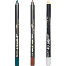 Gy Atelier Make Up 3'lü Renkli Ultra Waterproof Eyeliner Göz Kalemi Seti
