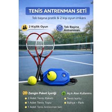 Gy Atelier Tenis Seti, 2 Adet 21 Inç Raket, Tenis Topu, Taşıma Çantası, Tenis Antrenman Aparatı, Kırmızı
