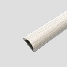 Gy Atelier Pvc Kablo Kanalı Seti – Ahşap Görünümlü Kablo Kanalı Kapakları, 2 Adet, Yarım Daire Şeklinde, Kendinden Yapışkanlı, (Beyaz, Kırmızı, Sarı, Kahverengi, Siyah, Gri), Uzunluk 61 Cm, Genişlik 5