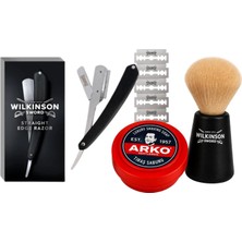Gy Atelier Arko Kase 150 gr Tıraş Sabunu + Traş Fırçası Vintage Editiontıraş Fırçası + Pioneer Ustura 5 Adet Tıraş Bıçağı| Klasik Islak Tıraş Seti