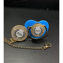 Gy Atelier Taşlı Emzik &amp; Emzik Zinciri Koyu Mavi Kenar
