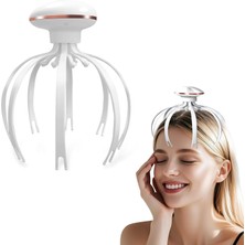 Gy Atelier Ahtapod Model Baş Masaj Aleti Şarjlı Fizyoterapi Kafa Masajı Rahatlatma Dinlendirici ve Rahatlatıcı Massage Portatif Ergonomik Tasarım MD-877