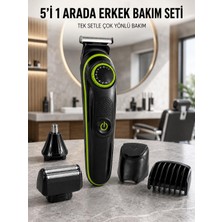 Gy Atelier 5'i 1 Arada Erkek Bakım Seti Çok Başlıklı Sakal Vücut Burun Kulak Tıraş Makinesi