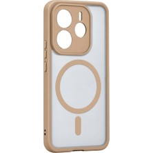 The Gencoo Xiaomi Redmi Note 14 4g Loji Magsafe Kapak - Çöl Titanyum