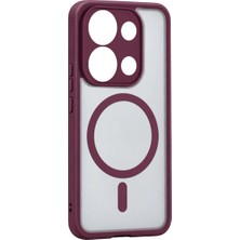 The Gencoo Xiaomi Redmi Note 13 4g Loji Magsafe Kapak - Bordo