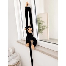 Sevimli Peluş Maymun,elleri Yapışabilen 90 cm Siyah