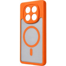 The Gencoo Xiaomi Redmi Note 14 Pro 4g Loji Magsafe Kapak - Turuncu