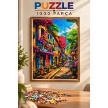 Farbu Oyuncak 1000 Parça Renkli Evler Puzzle 48 x 68 cm Yüksek Baskı Kaliteli Eğlenceli ve Eğitici Puzzle