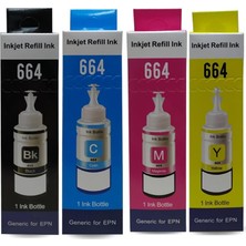 Tr Epson ile Uyumlu Ecotank L382 Mürekkep Takım 4 Renk Muadil