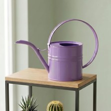 Gy Atelier Ella 1 Litre Metal Çiçek Saksı Sulama Kabı – Modern Dekoratif Çok Amaçlı Sulak (Mor)