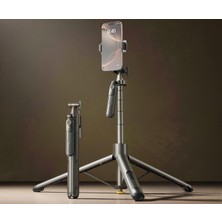 Gy Atelier 170 cm Otomatik Açılan Profesyonel Tripod, 360° Kademesiz Dönüş Özellikli, Ultra Geniş Açı Destekli, 1/4 Vida Girişli, Titreşim Önleyici Stabil Telefon ve Kamera Tripodu 430GR | H18 Pro