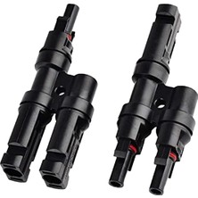 Gy Atelier Mc4 Connector Solar Sistem Güneş Paneli Paralel Artı ve Eksi Ikili Konnektör (2 Adet Solar Güneş Panelini Birleştirmek Için Kullanılır)