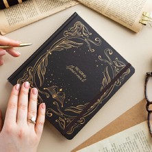 Tr Charmlı Reading Journal - Okuma Günlüğü 18X20 cm Koyu Kahve