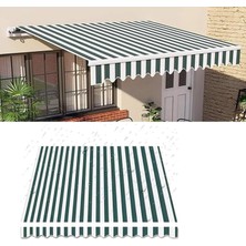 Gy Atelier Bu Geri Çekilebilir Veranda Tentesi Yedek Kumaş (Çerçevesiz) %100 280 G Polyester Pencere Kapı Güneşlik Barınak Tuval, Dış Mekan Bahçe Rüzgar Geçirmez ve Uv Dayanıklı, 2X5FT (Mavi, 3,5X3M (11,4x