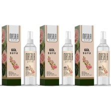 Gy Atelier 3 Adet Saf Gül Suyu 125 ML%100 Doğal Yağlı Hidrosol - Tonik Rose Floral Water Hydrosol Tonic