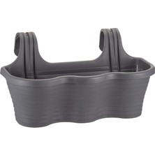 Gy Atelier Tom5 Askılı Balkon Saksı 53CM, 10 Litre Antrasit