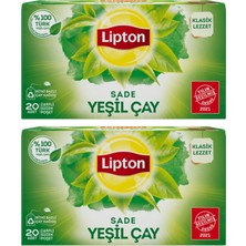 Gy Atelier Yeşil Çay Sade Bitki Süzen Poşet Çay 20LI x 2 Adet