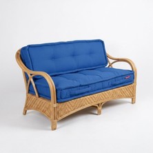 Gy Atelier 2'li Yer Minderi 60X120X14 cm Palet Minderi, Bahçe Minderi, Oturma Minderi, Balkon Takımı Minderi (Mavi)