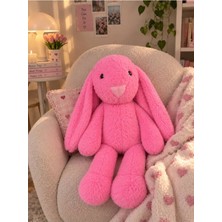 Sevimli Peluş Tavşan Oyuncak - Çocuklar Için Yumuşak Uyku Arkadaşı Pembe 45CM