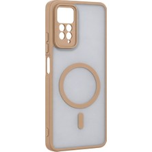 The Gencoo Xiaomi Redmi Note 11 Pro Loji Magsafe Kapak - Çöl Titanyum