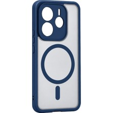 The Gencoo Xiaomi Redmi Note 14 4g Loji Magsafe Kapak - Mavi