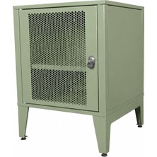 Gy Atelier Ziglat 655 Serisi Kilitli Metal Home Office Dolabı%70 Perfore Kapaklı Yeşil 450X600X450 mm