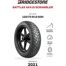 Bridgestone Battlax AX41S Scrambler 120/70R-19 60H Ön Motosiklet Lastiği (2021)